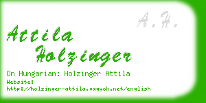 attila holzinger business card